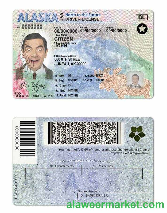 USA Alaska state driving license
